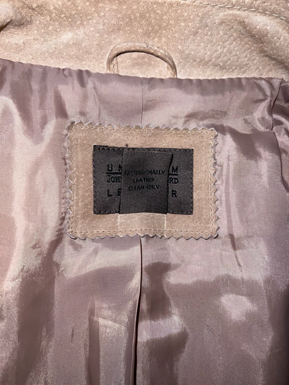UNIFORM by John Paul Richard Suede Leather Utility Jacket Tan Small - Picture 8 of 13
